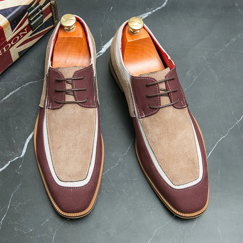Enzo Conti Suede Leather Dress Shoes